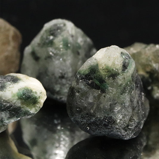 原石　フェナカイト＆エメラルド　共生鉱　ブラジル産　約16.5～18ct　[co-g1476]