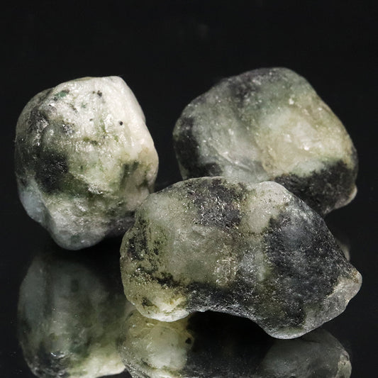 原石　フェナカイト＆エメラルド　共生鉱　ブラジル産　約41～42.5ct　[co-g1480]