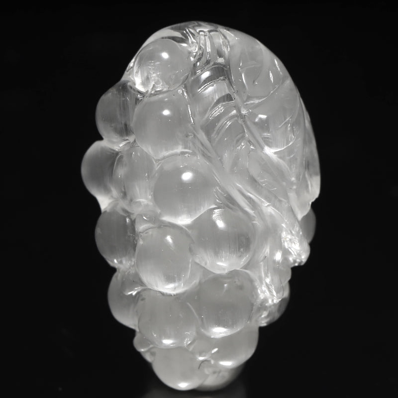 ニードルイントパーズ＜ブラジル産＞　蒲萄(ぶどう)　ミニ彫り物　約横14～20×縦22～30mm [co-g3467]