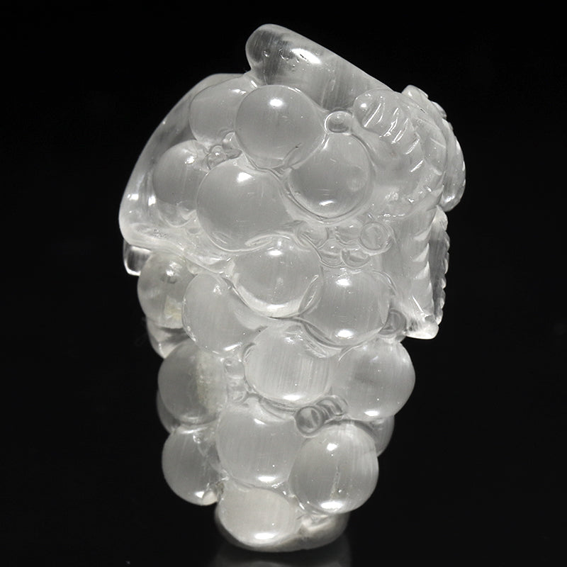 ニードルイントパーズ＜ブラジル産＞　蒲萄(ぶどう)　ミニ彫り物　約横14～20×縦22～30mm [co-g3467]