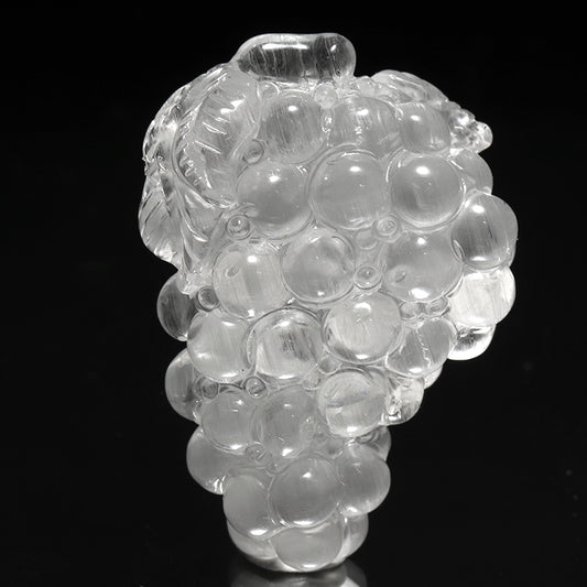 ニードルイントパーズ＜ブラジル産＞　蒲萄(ぶどう)　ミニ彫り物　約横14～20×縦22～30mm [co-g3467]