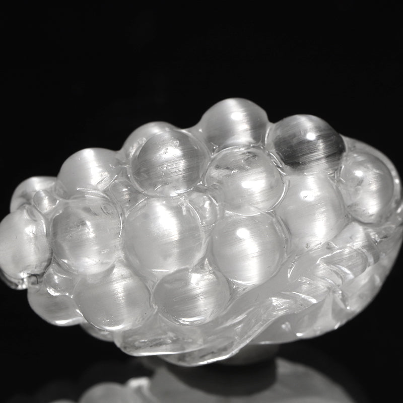 ニードルイントパーズ＜ブラジル産＞　蒲萄(ぶどう)　ミニ彫り物　約横14～20×縦22～30mm [co-g3467]