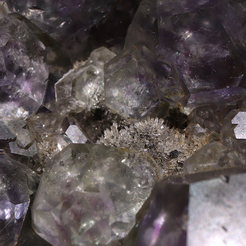 【一点物】【動画】バイカラーフローライト＜中国産＞　クラスター　台座付き [co-g2350]