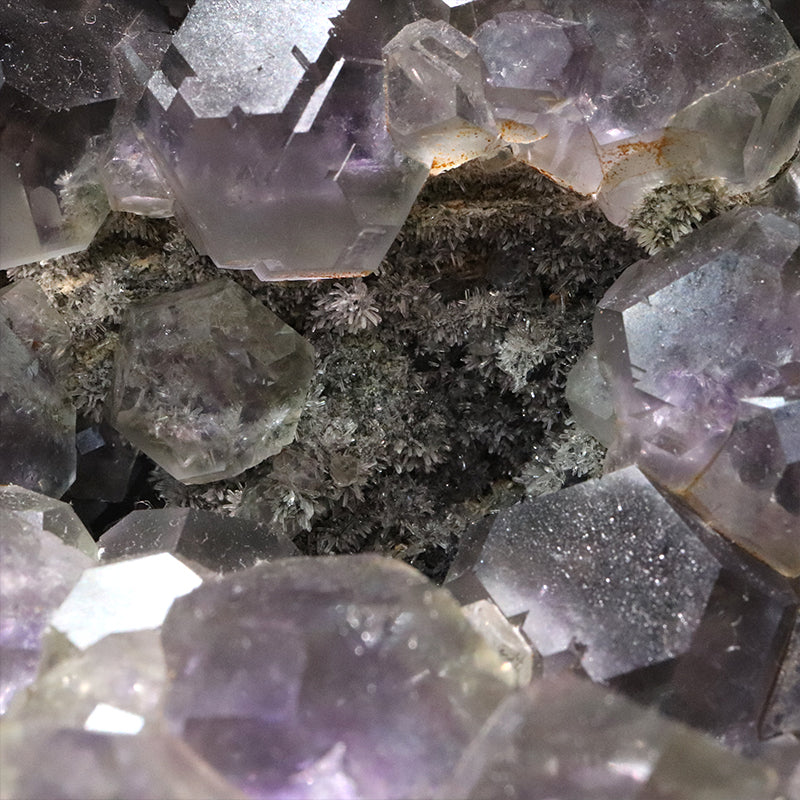 【一点物】【動画】バイカラーフローライト＜中国産＞　クラスター　台座付き [co-g2350]