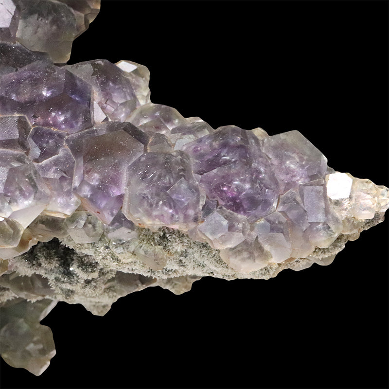 【一点物】【動画】バイカラーフローライト＜中国産＞　クラスター　台座付き [co-g2350]