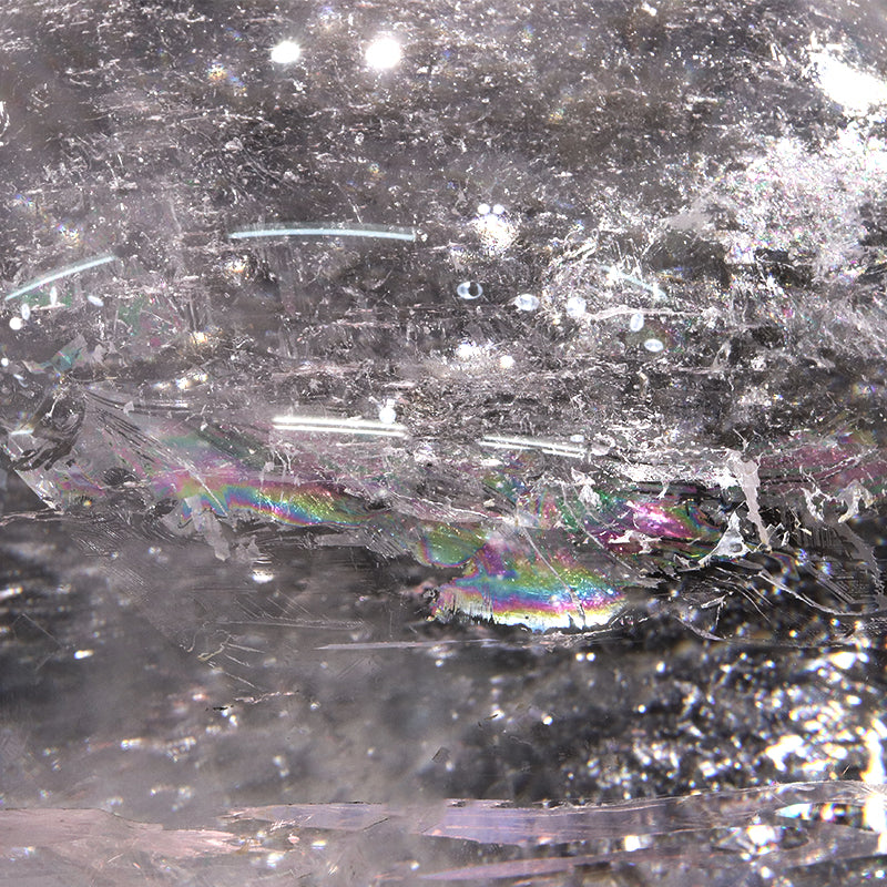 【一点物】【動画】天然水晶　虹入り＜ブラジル産＞　約230mm　丸玉  [co-g2351]