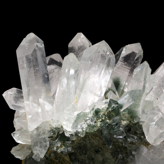 【一点物】【動画】ガネーシュヒマール水晶＜ガネーシュヒマール産＞　ヒマラヤ水晶　クラスター　台座付き  [co-g2360]