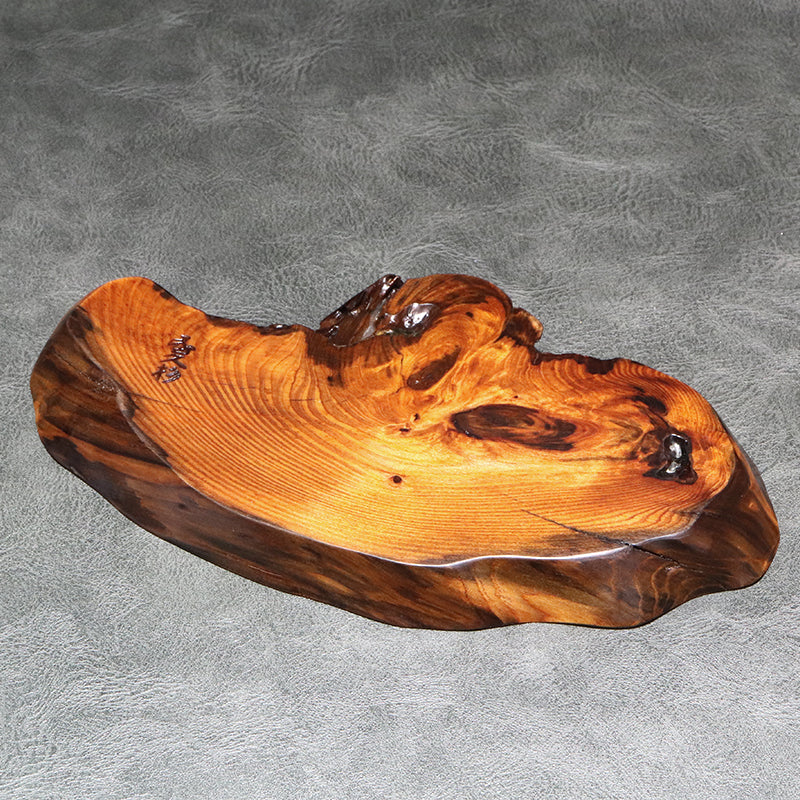 【パワーズウッド】屋久杉＜鹿児島県/屋久島産＞　油木　寅柄　プレート  [co-g2370]