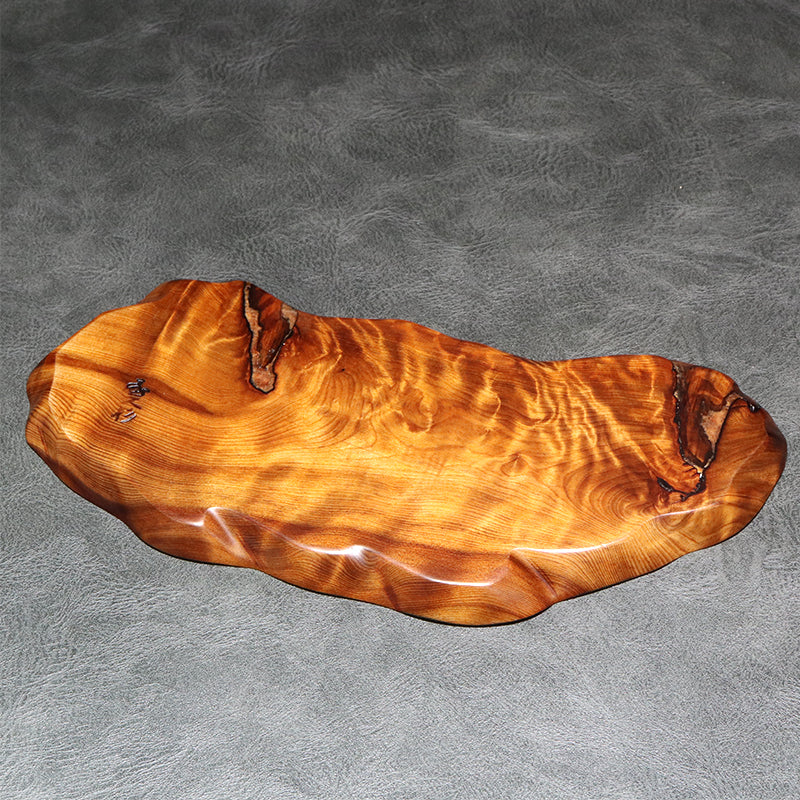 【パワーズウッド】屋久杉＜鹿児島県/屋久島産＞　油木　寅柄　プレート  [co-g2370]