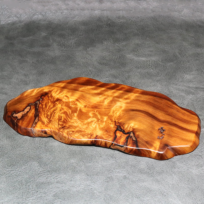 【パワーズウッド】屋久杉＜鹿児島県/屋久島産＞　油木　寅柄　プレート  [co-g2370]