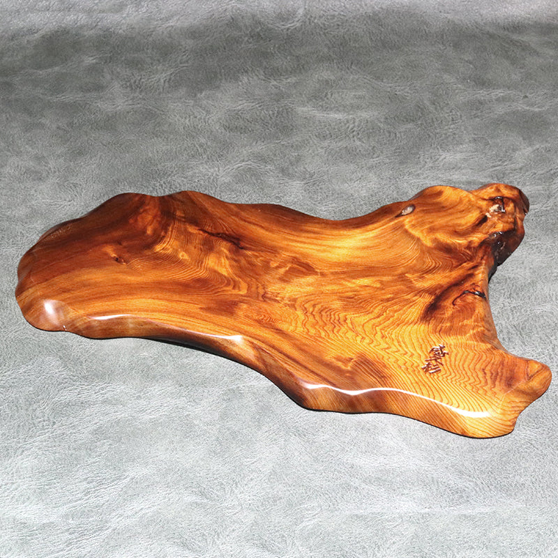 【パワーズウッド】屋久杉＜鹿児島県/屋久島産＞　油木　寅柄　プレート  [co-g2370]