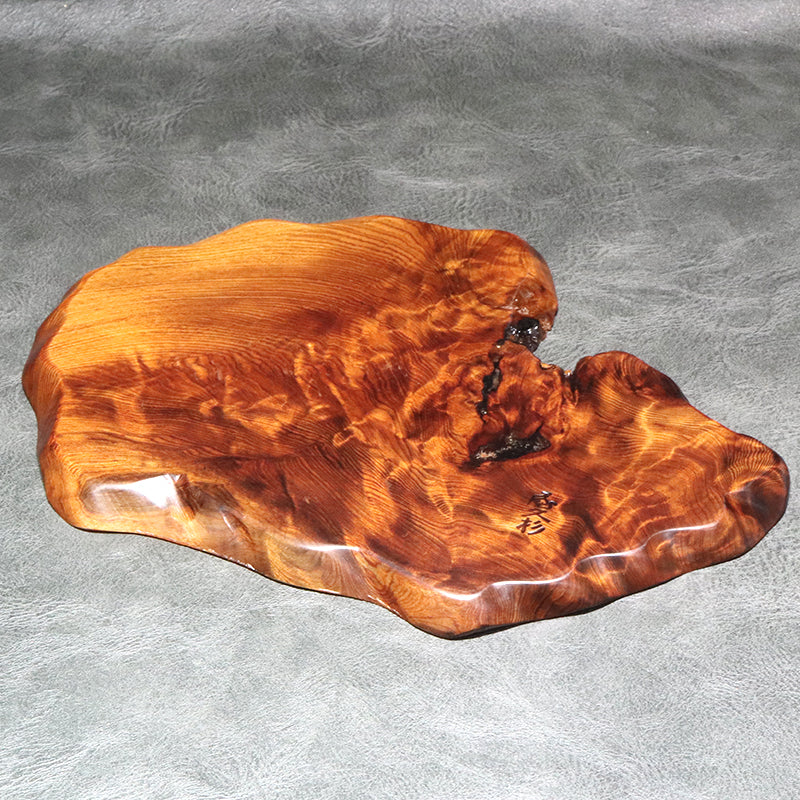 【パワーズウッド】屋久杉＜鹿児島県/屋久島産＞　油木　寅柄　プレート  [co-g2370]