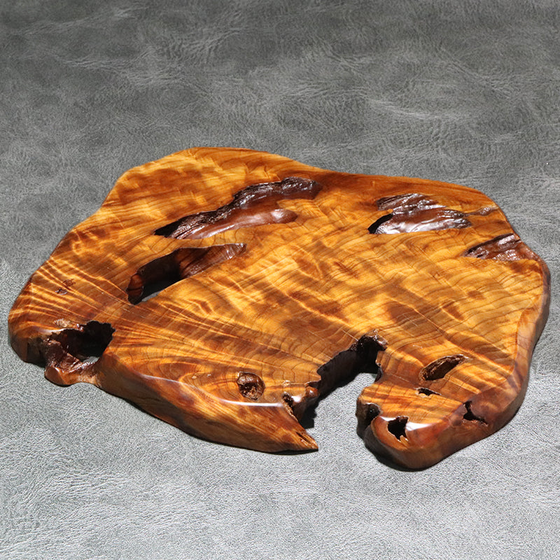 【パワーズウッド】屋久杉＜鹿児島県/屋久島産＞　油木　寅柄　プレート  [co-g2370]