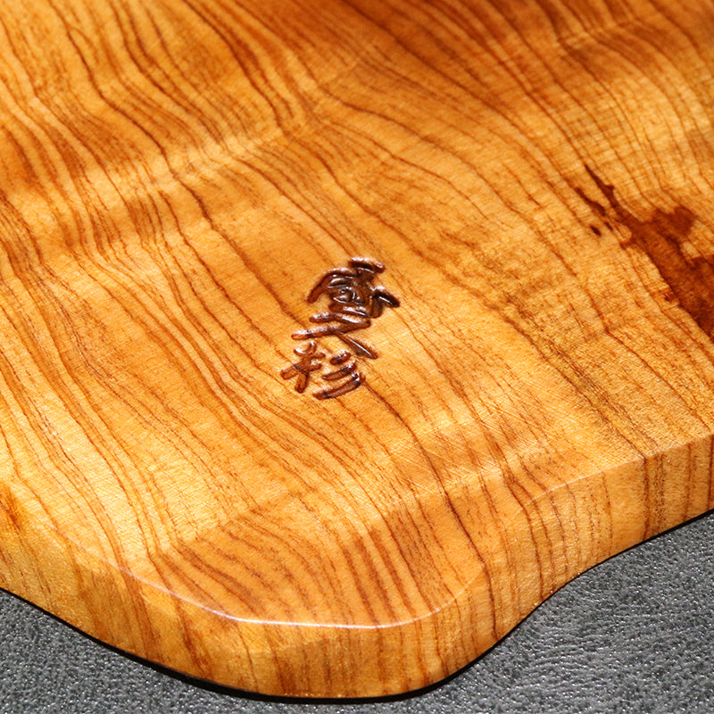 【パワーズウッド】屋久杉＜鹿児島県/屋久島産＞　油木　寅柄　プレート  [co-g2370]