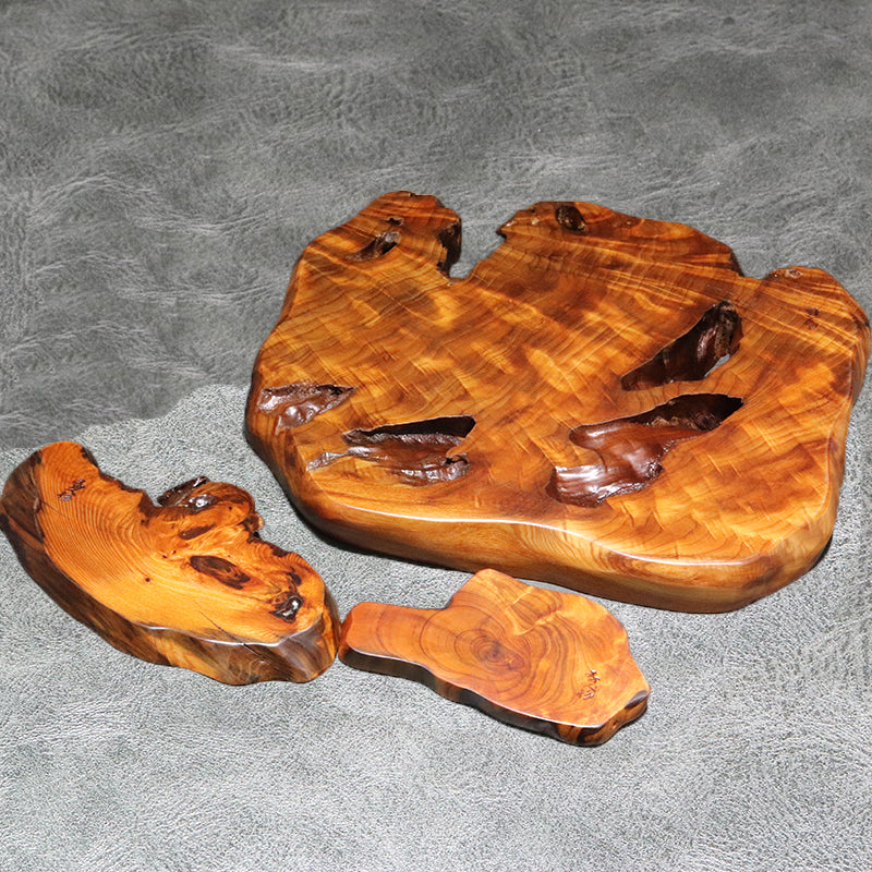 【パワーズウッド】屋久杉＜鹿児島県/屋久島産＞　油木　寅柄　プレート  [co-g2370]