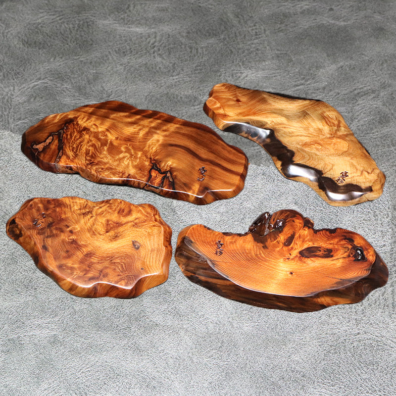 【パワーズウッド】屋久杉＜鹿児島県/屋久島産＞　油木　寅柄　プレート  [co-g2370]