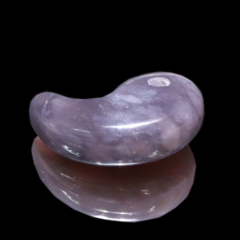 パープルカルセドニー＜インドネシア産＞　勾玉　約30m [co-g2374]