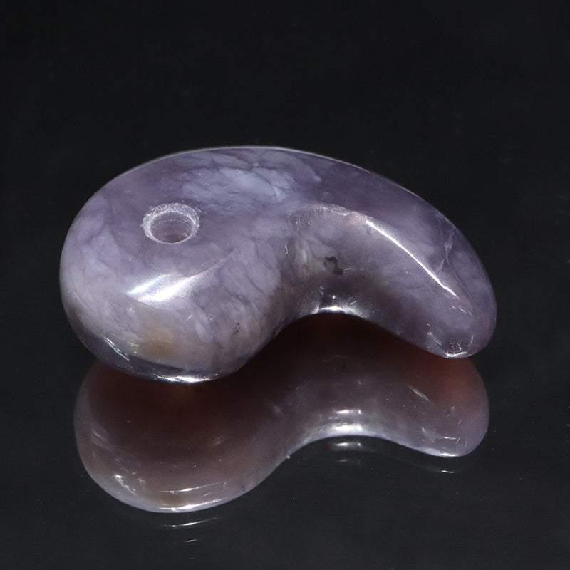 パープルカルセドニー＜インドネシア産＞　勾玉　約30m [co-g2374]