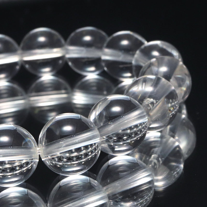 ブレス　天然水晶＜ブラジル産＞　AAA＋ランク　丸　山梨研磨  [co-g0538]