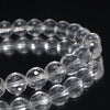 Natural Quartz Crystal Bracelet (Brazilian), Polished in Yamanashi, 128 Hand-Cut Facets [co-g1427]