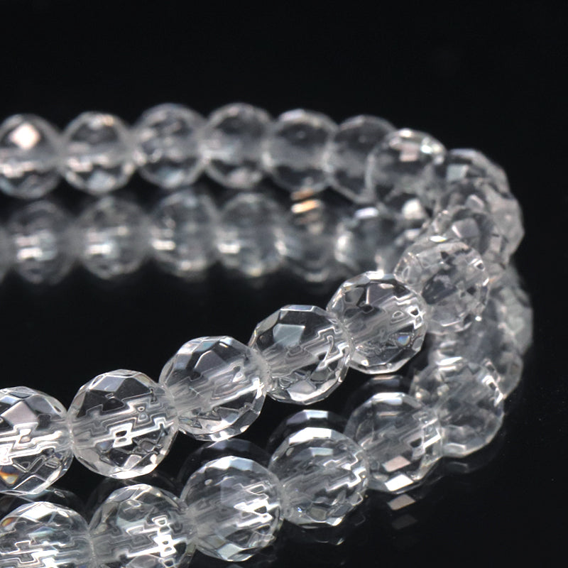 ブレス　天然水晶＜ブラジル産＞　山梨研磨　64面ハンドカット  [co-g1550]