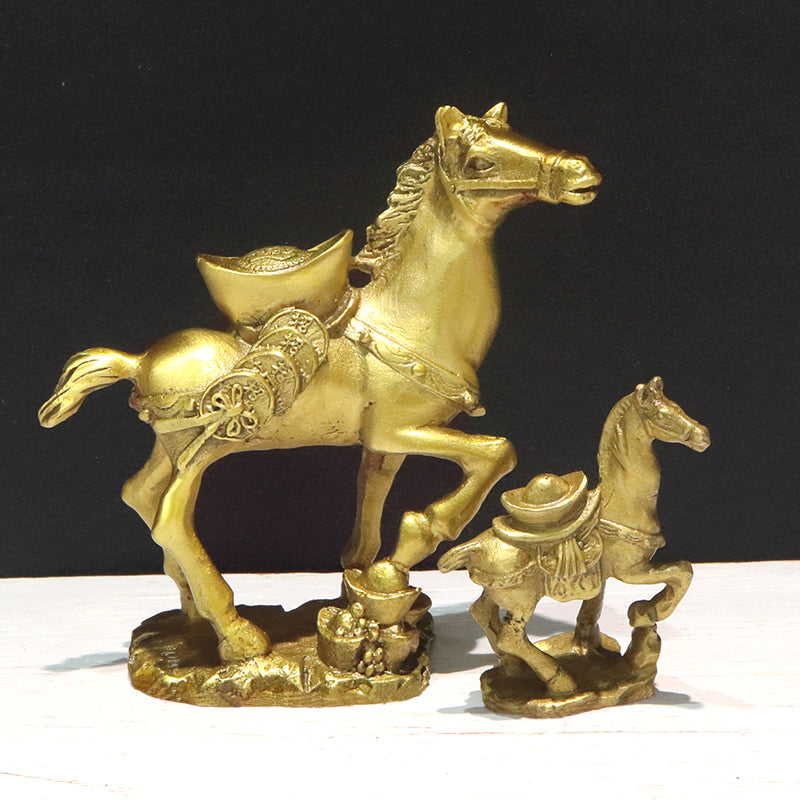 置物　銅製　馬　干支　午 [co-g1551]