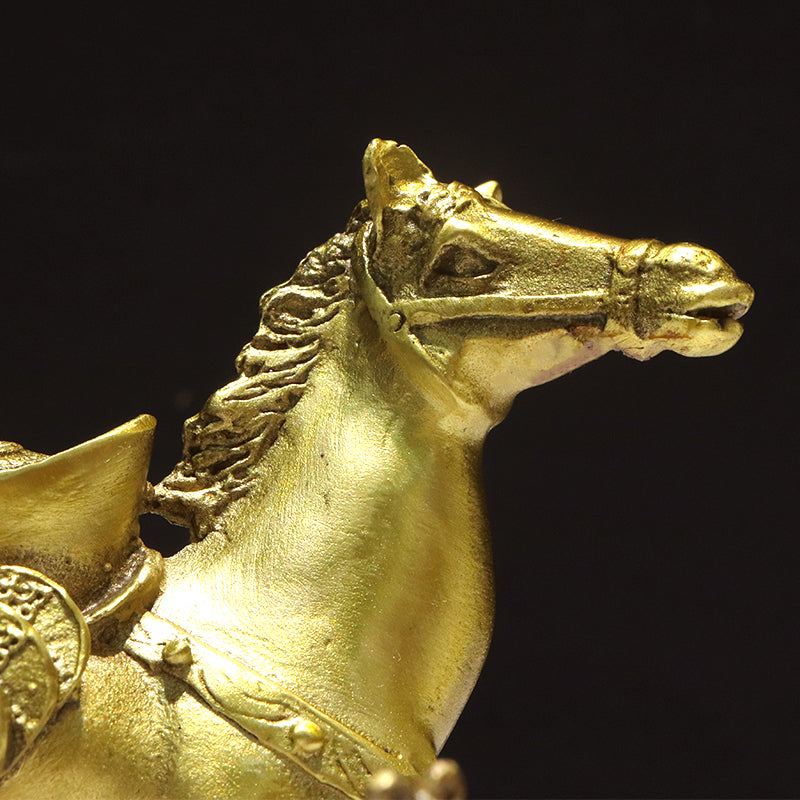 置物　銅製　馬　干支　午 [co-g1551]