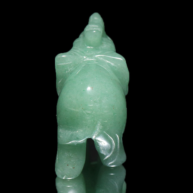 【現品限り】翡翠　象　約横14×縦6×高10mm　彫物 [co-g3485]