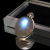 Oval Labradorite Pendant Top from Madagascar, Silver 925 [co-g0583]