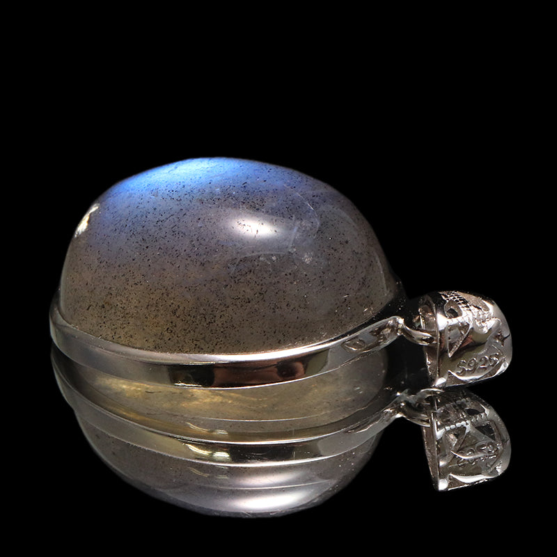 ペンダントトップ　ラブラドライト＜マダガスカル産＞　オーバル　silver925　シルバー [co-g0583]