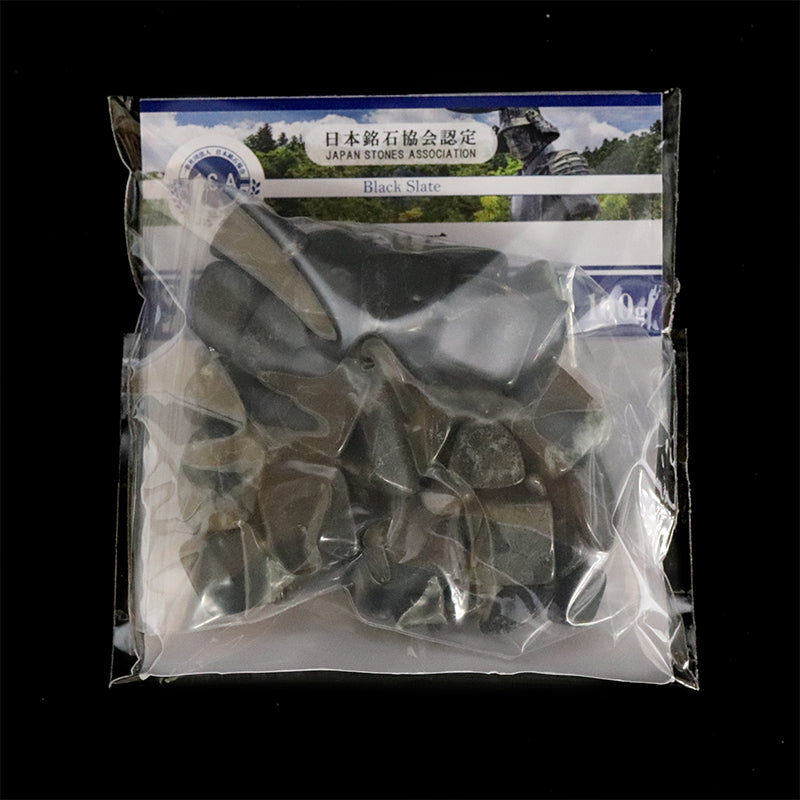 【日本銘石】玄昌石＜宮城県産＞　さざれ　約100g [co-g3505]