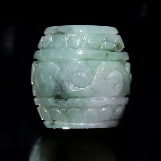翡翠＜ミャンマー産＞　約13×13mm　ルールートン　穴あり [co-g2871]