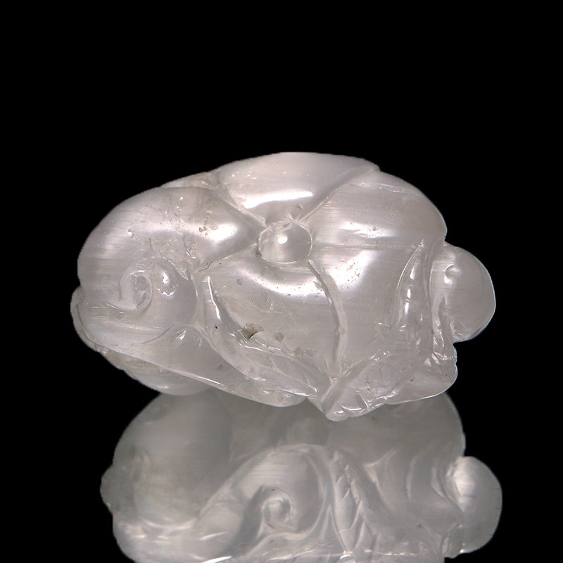 彫り物　ニードルイントパーズ＜ブラジル産＞　鯉　約22mm×約16mm [co-g0586]
