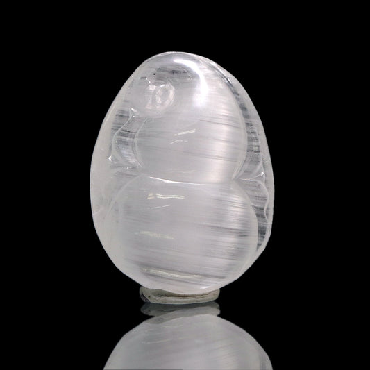 彫り物　ニードルイントパーズ＜ブラジル産＞　瓢箪(ひょうたん)　約15mm×約20mm [co-g0587]