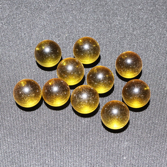合成シトリン　丸玉　約10mm　10個入 [co-g3525]