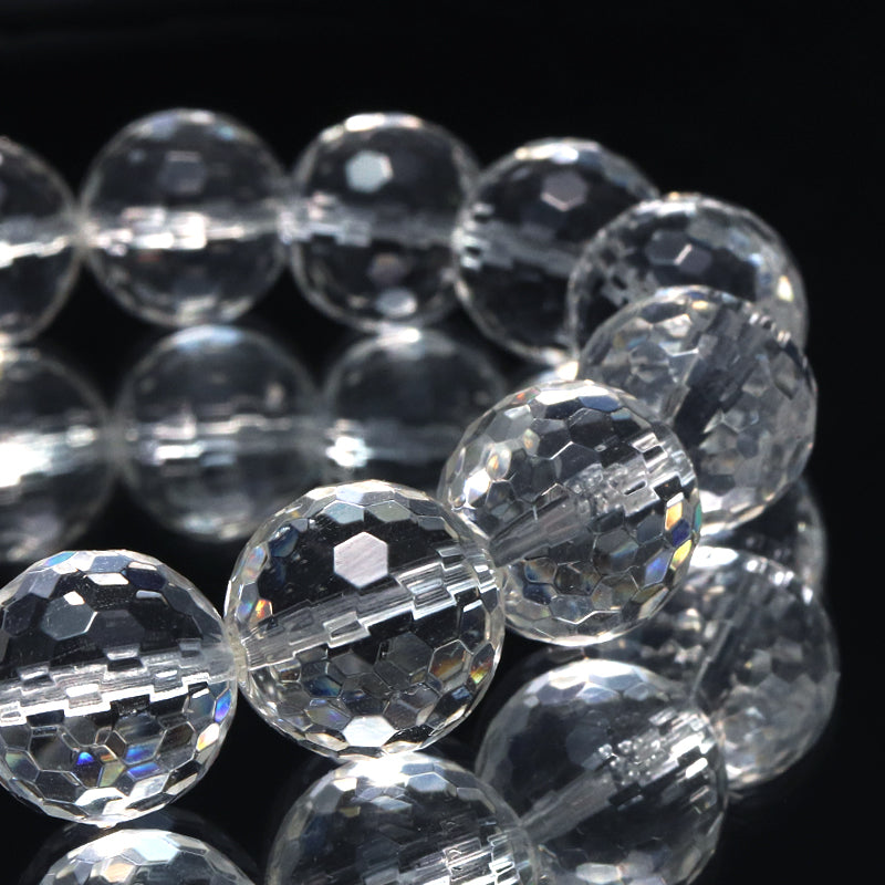 ブレス　天然水晶＜ブラジル産＞　山梨研磨　128面ハンドカット  [co-g1427]