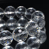 Natural Quartz Crystal Bracelet (Brazilian), Polished in Yamanashi, 128 Hand-Cut Facets [co-g1427]