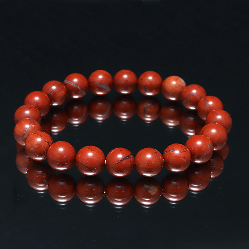 【日本銘石】ブレス　佐渡赤玉石＜新潟県佐渡市産＞　赤　丸  [br-g8098]