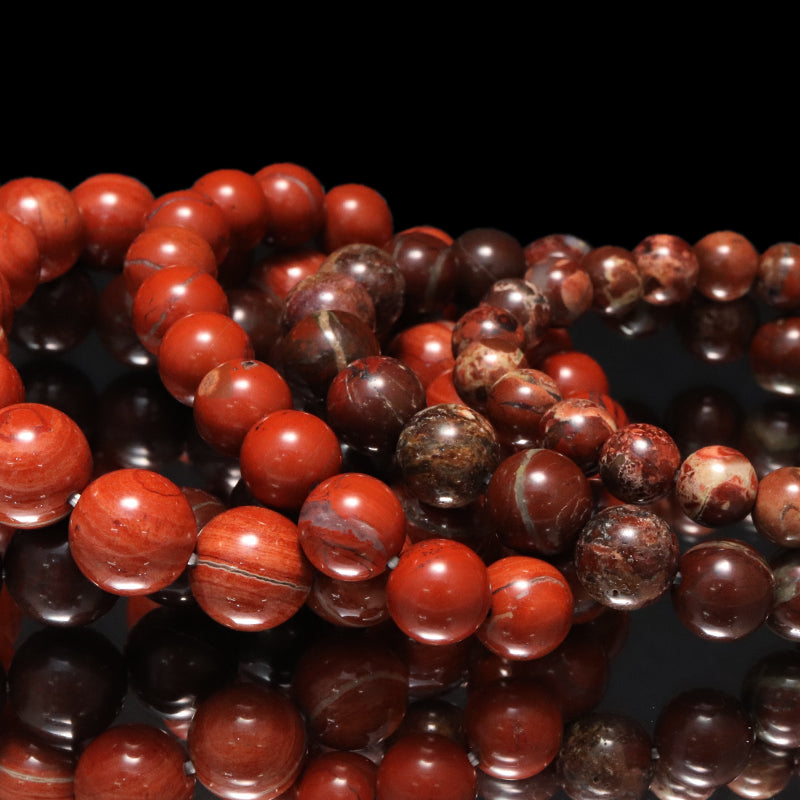 【日本銘石】ブレス　佐渡赤玉石＜新潟県佐渡市産＞　赤　丸  [br-g8098]