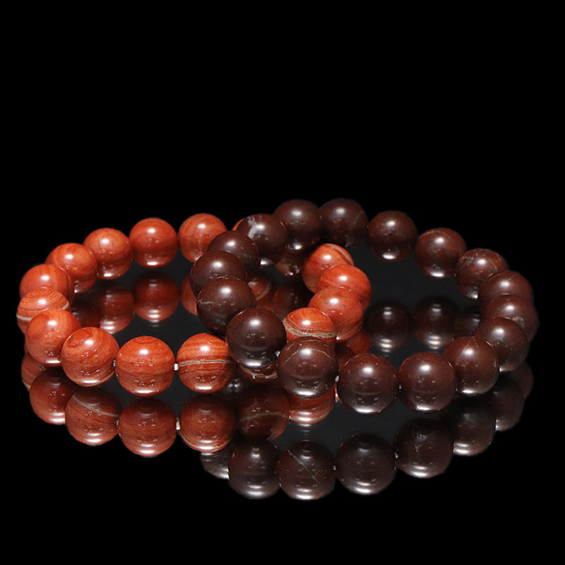 【日本銘石】ブレス　佐渡赤玉石＜新潟県佐渡市産＞　赤　丸  [br-g8098]