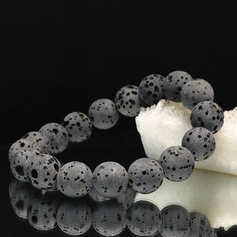 【日本銘石】ブレス　神鍋火山岩＜兵庫県神鍋火山産＞　丸  [br-g8201]