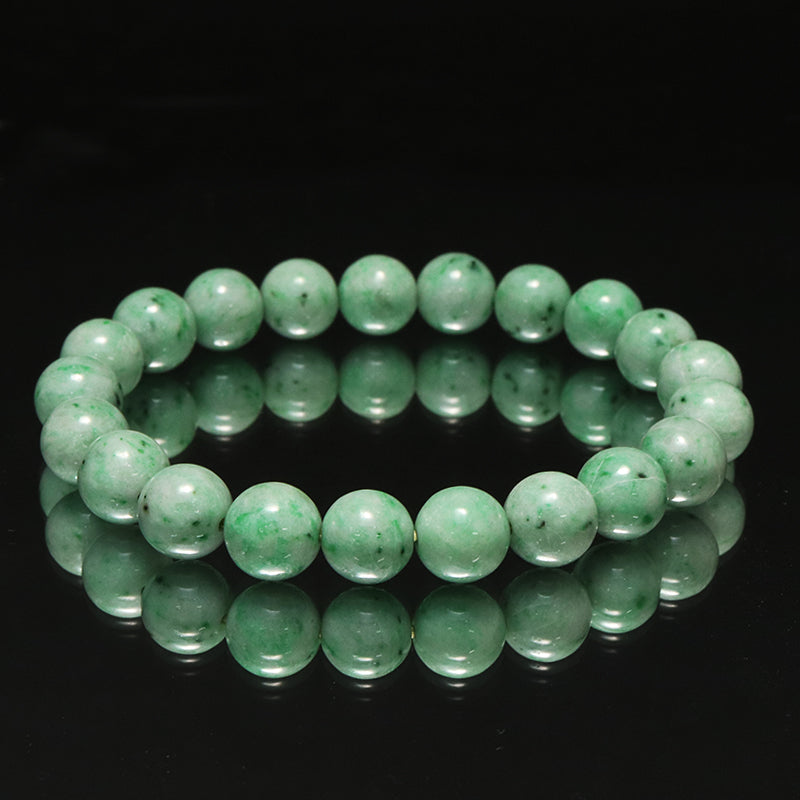 【日本銘石】ブレス　糸魚川翡翠＜新潟県産＞　丸　約9mm　[co-g1594]