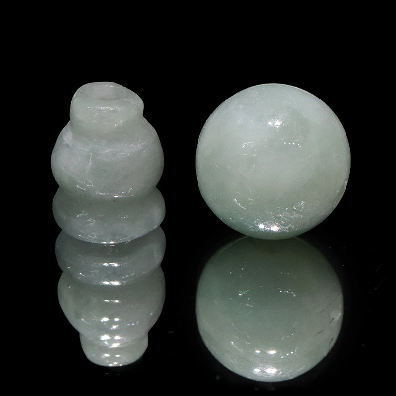 翡翠＜ミャンマー産＞　親玉・ボサ玉セット　丸約10mm　念珠用　ランダム発送　 [co-g2440]