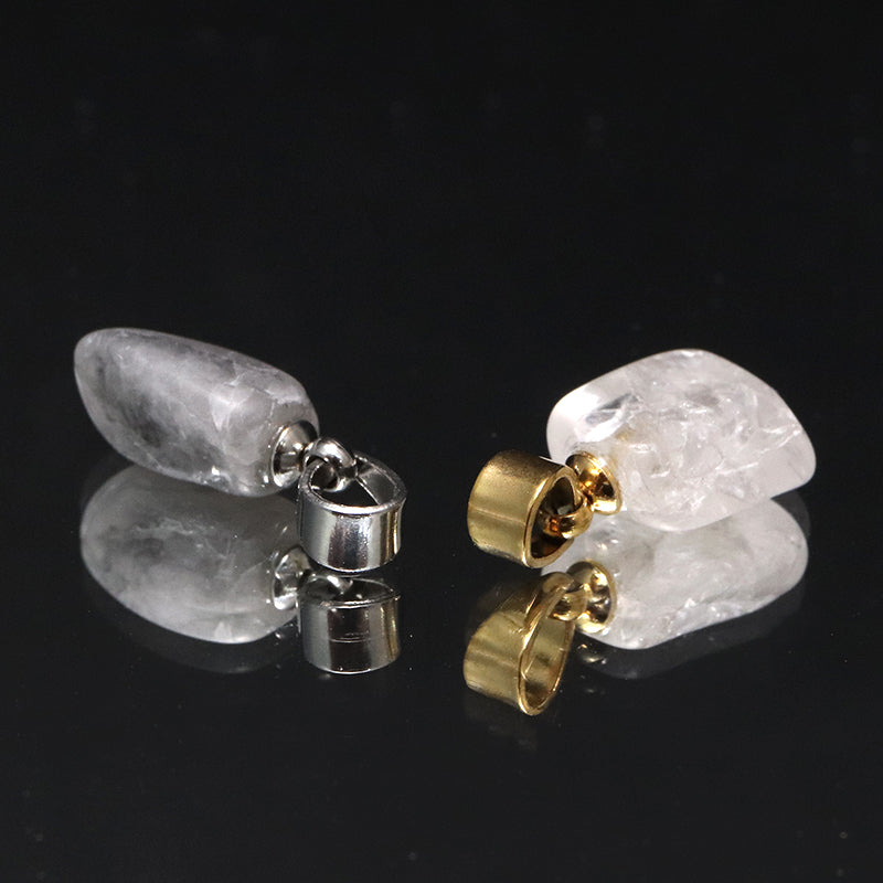 【対象商品10点以上ご購入で30％OFF/決済時に自動割引】ペンダントトップ フェナカイト＜ブラジル産＞ 　約7～10mm　ステンレス　日本製　[co-g1263]