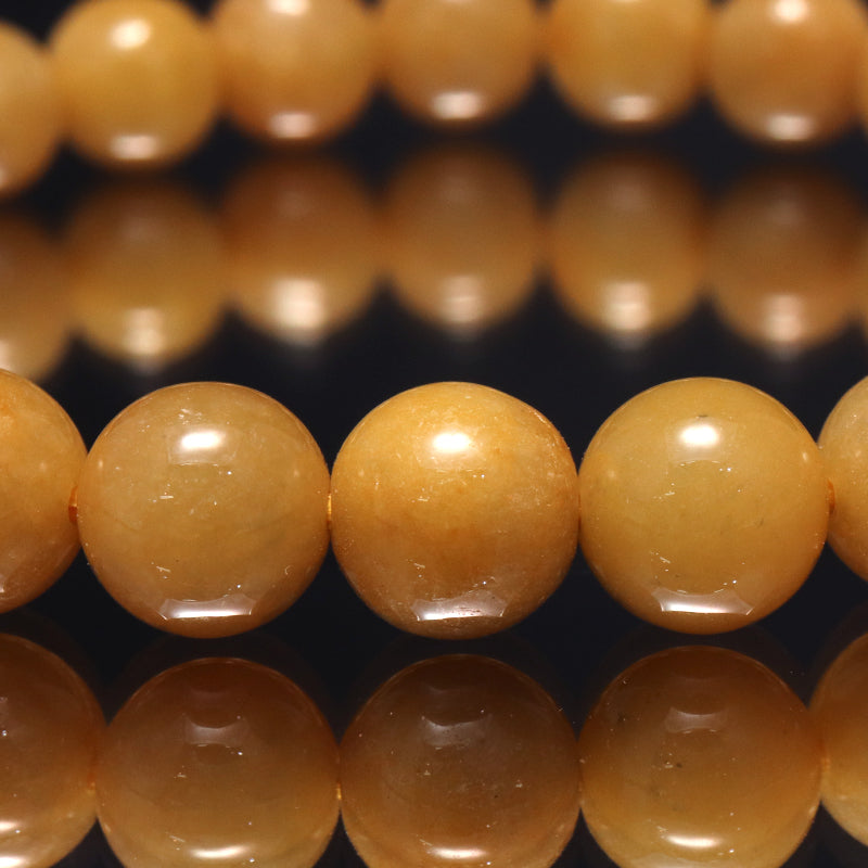 ブレス　翡翠＜ミャンマー産＞　キャメル　丸　約8mm　証明書付き  [co-g0695]