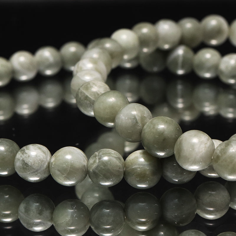 【日本銘石】ブレス　糸魚川翡翠＜新潟県産＞　緑　丸約6mm　[co-g1646]