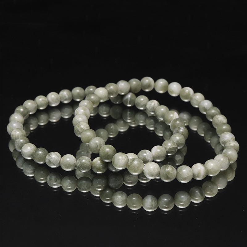 【日本銘石】ブレス　糸魚川翡翠＜新潟県産＞　緑　丸約6mm　[co-g1646]