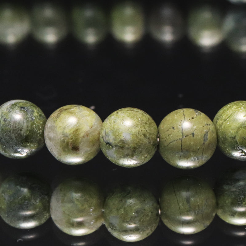 【日本銘石】ブレス　クレイソロモナイト＜徳島県産＞　丸約6mm [co-g1648]
