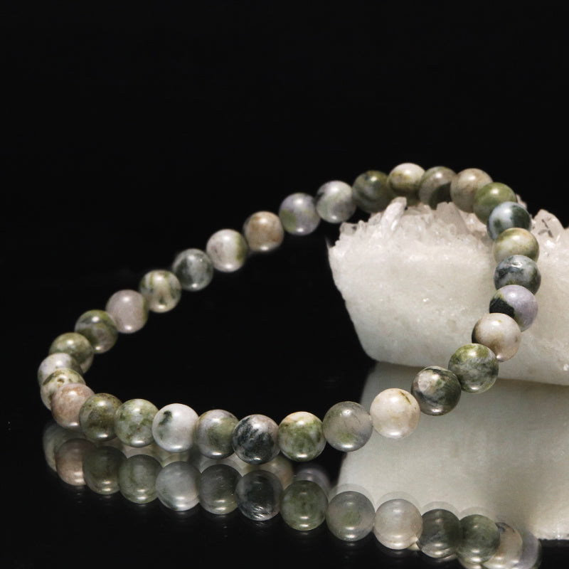 【日本銘石】ブレス　クレイソロモナイト＜徳島県産＞　丸約6mm [co-g1648]