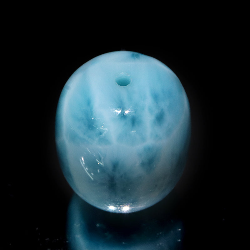 ラリマー＜ドミニカ産＞　6サイズ　天珠　貫通穴  [co-g2457]